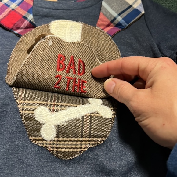 Mud Pie dog Bad to the Bone shirt toddler - Picture 4 of 5